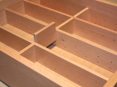 Holzlade Unterteilungen